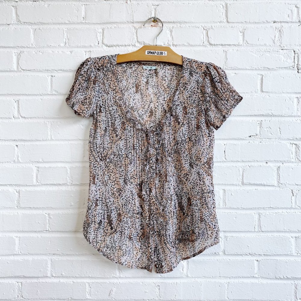 KIMCHI BLUE URBAN OUTFITTERS sheer floral blouse